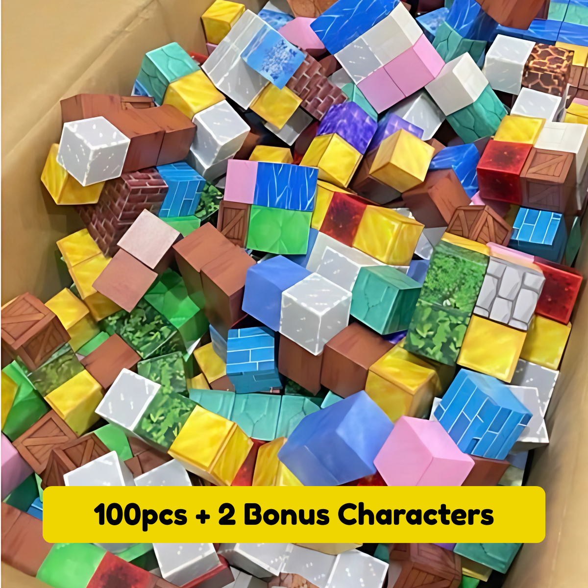 Magnetic Building Blocks (100/200/500 pcs) – Minecraft-Inspired STEM Toy for Creative Kids (Age 5+)