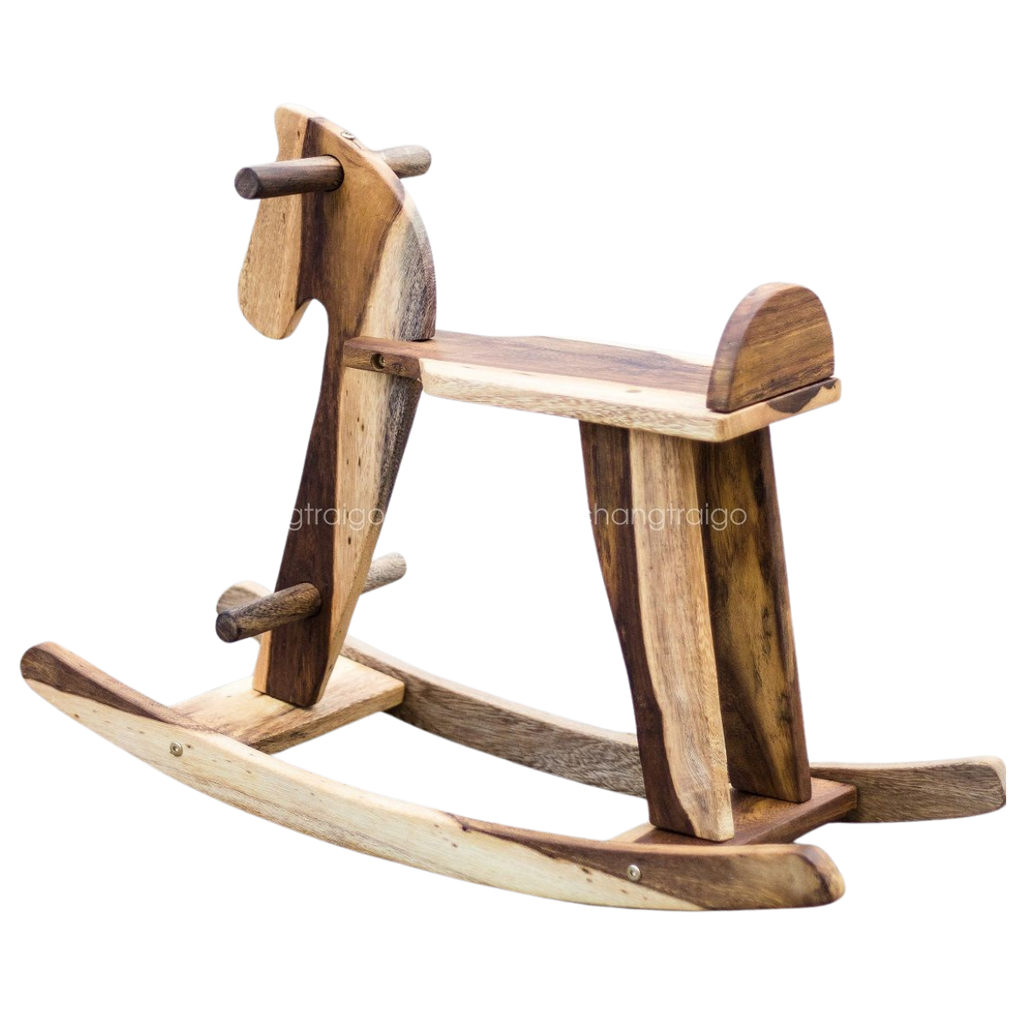 Rocking Wooden Horse – Montessori Baby Toy (Age 3+)