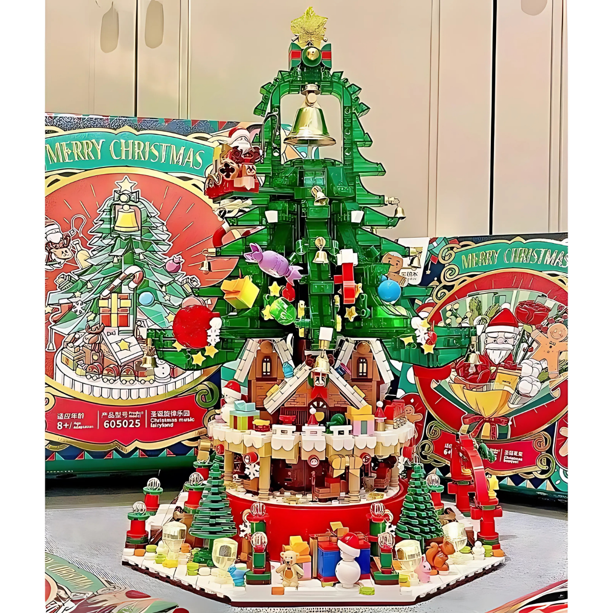 Premium Christmas Tree Model Kit with Lights – STEM Building Toy (Age 6+)
