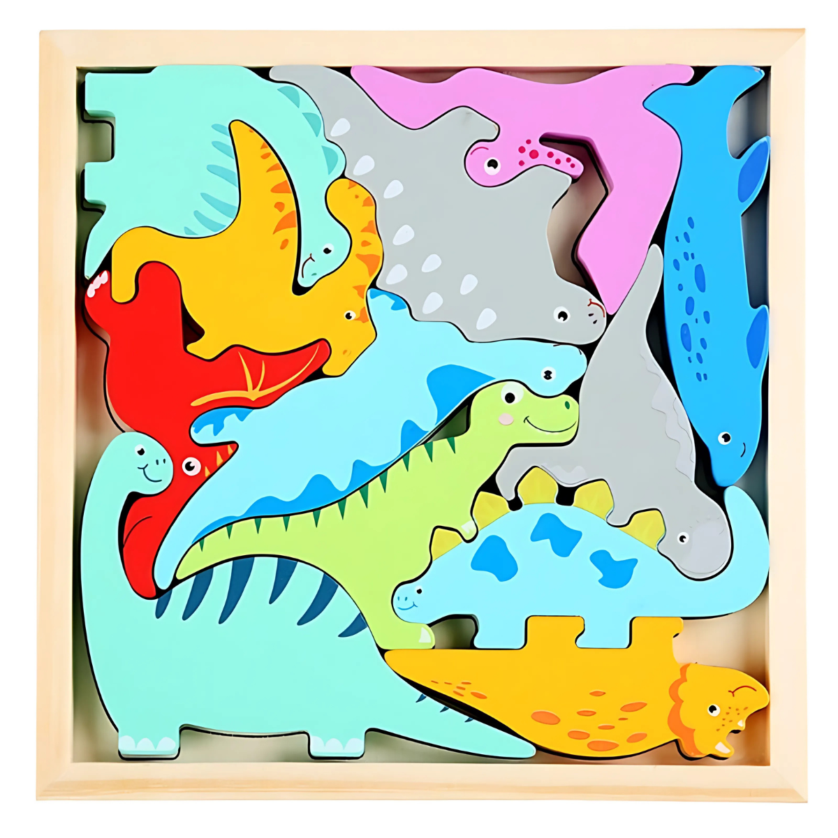 Wooden Logic Puzzle Board - Montessori Educational Toy (Age 3+)