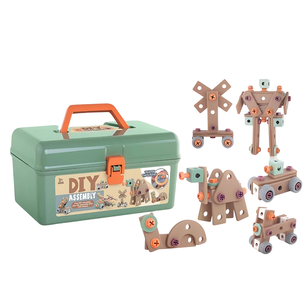 DIY Drill & Build Tool Set (144 pcs) – STEM Educational Toy (Age 4+)