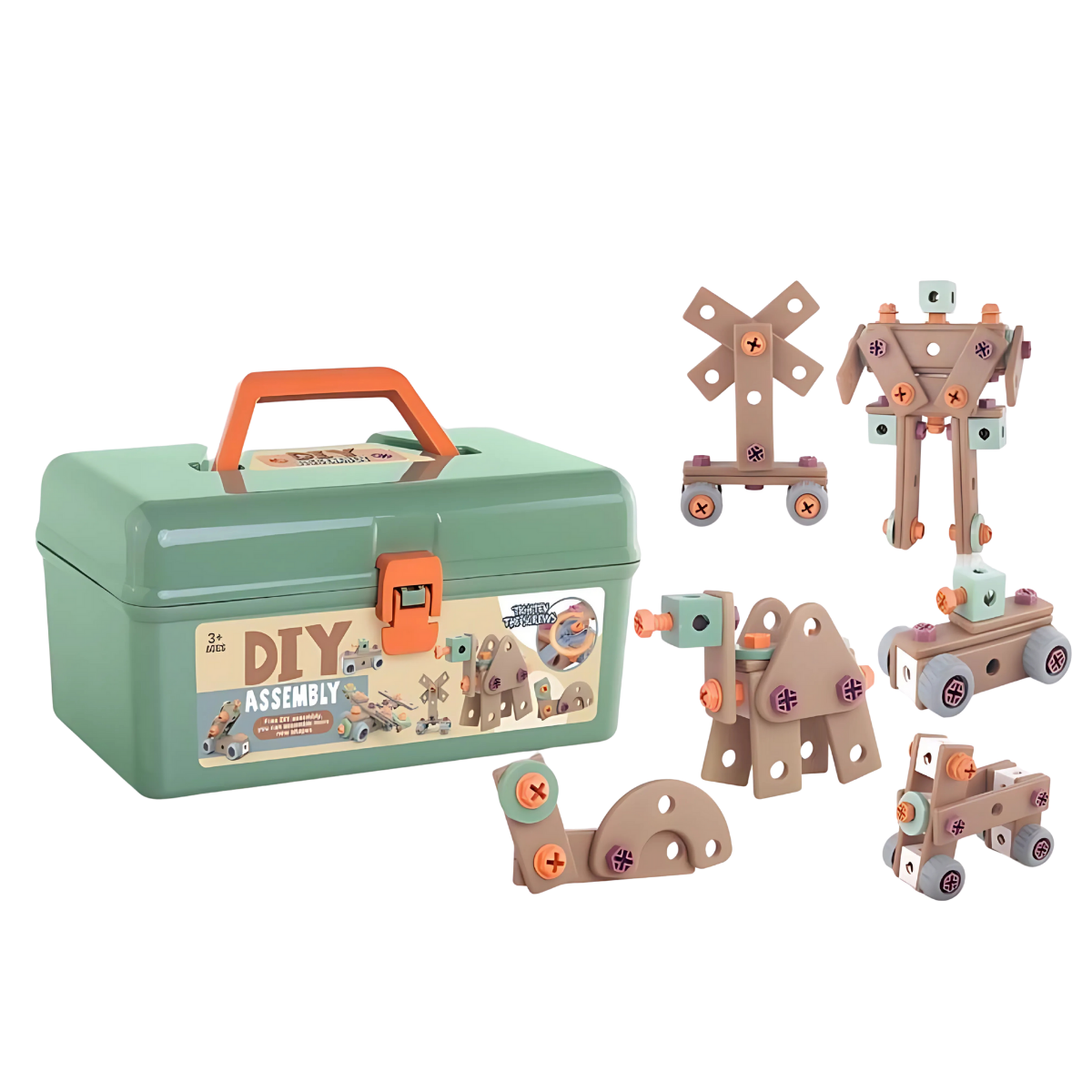 DIY Drill & Build Tool Set (144 pcs) – STEM Educational Toy (Age 4+)