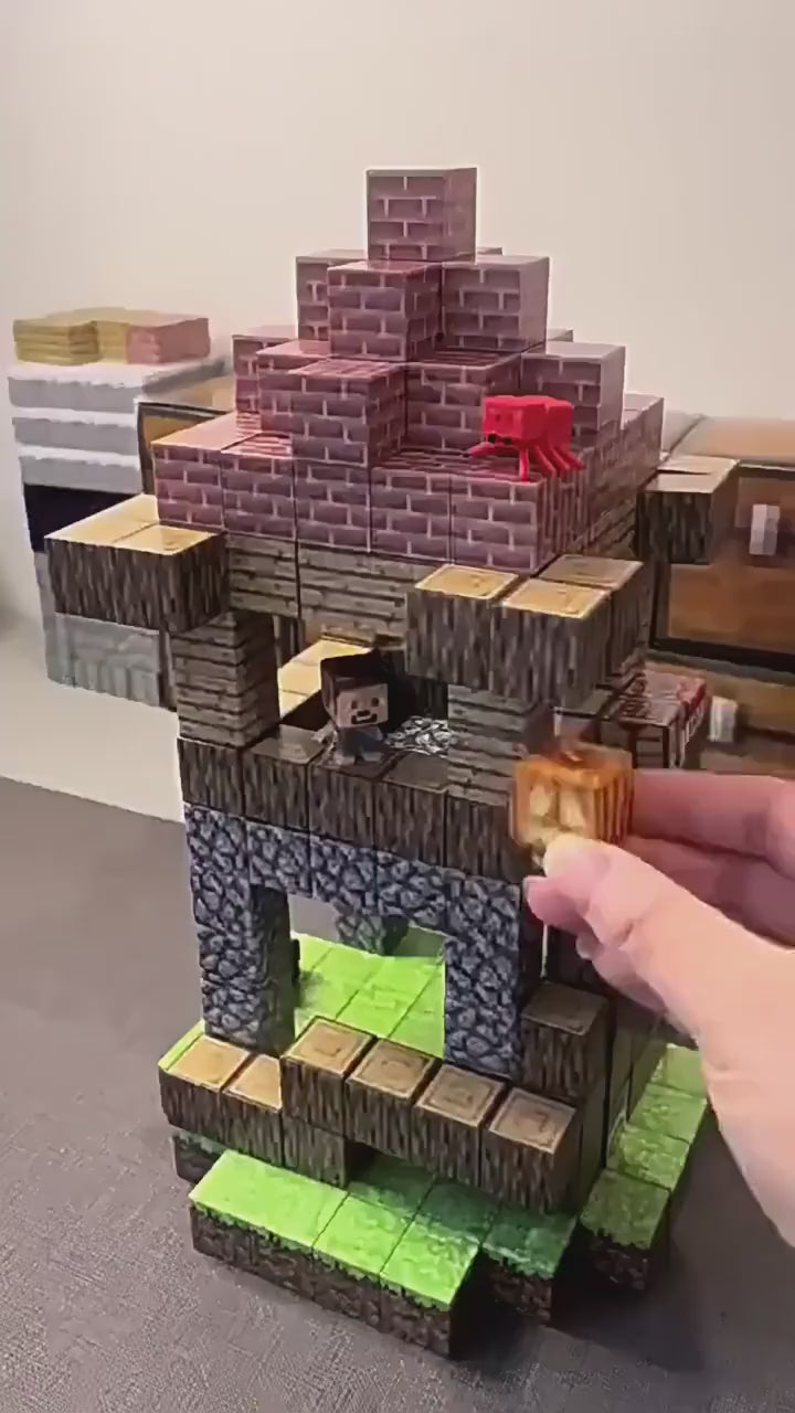 Magnetic Building Blocks (100/200/500 pcs) – Minecraft-Inspired STEM Toy for Creative Kids (Age 5+)